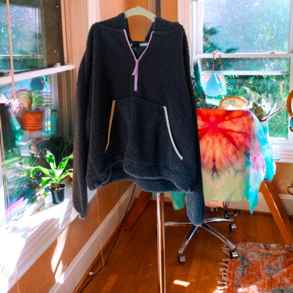 wild fae lavender charcoal qtr zip hoodie 🌊